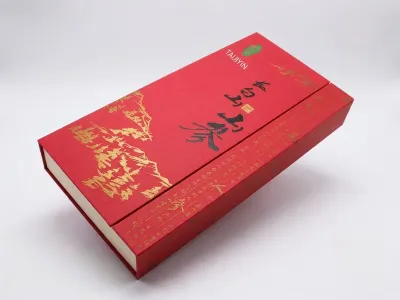 山参对开门精装盒烫金-高端滋补品包装定制