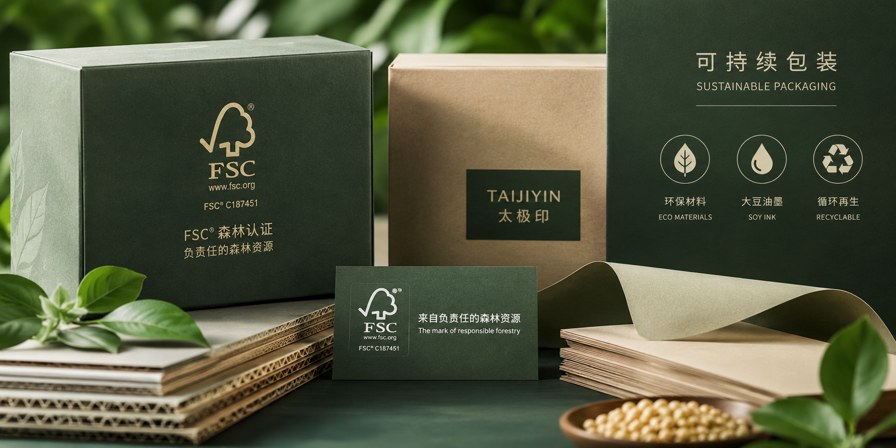 太极印FSC环保包装材料与绿色印刷生产工艺