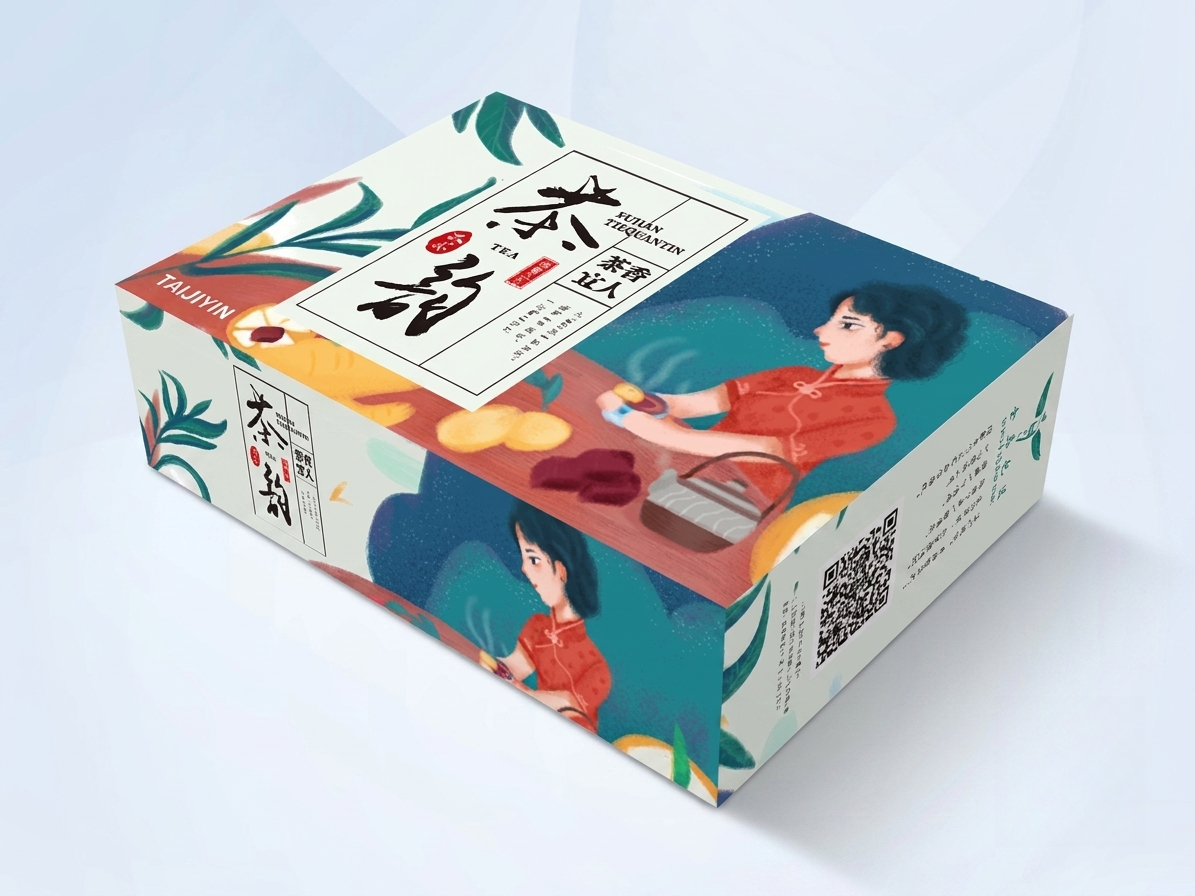 太极印文创伴手礼包装盒采用数字化 90 度 V 槽工艺